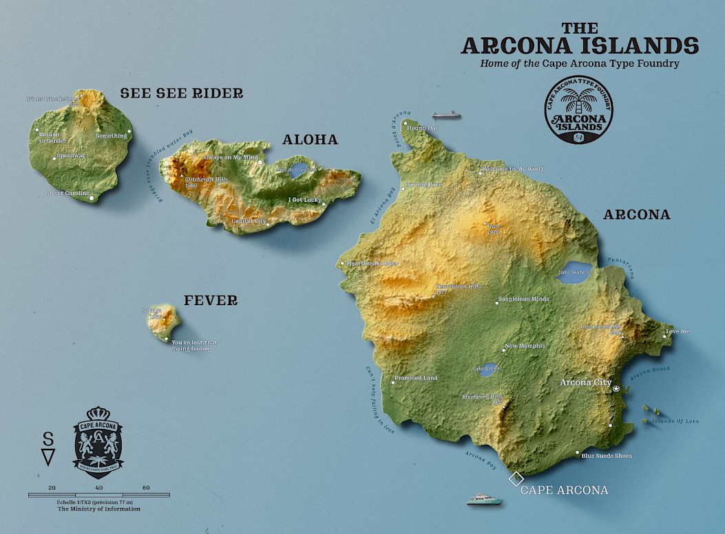 The Arcona Islands. Arcona City is the capital city.